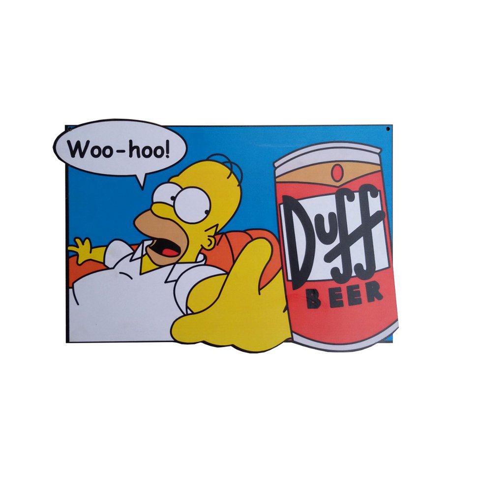 Placa Decorativa - Hommer Simpson - 39x30 Cm - All Classics