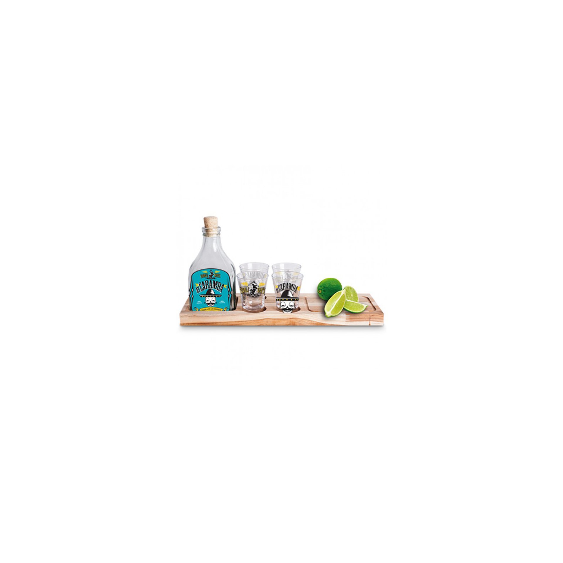 Kit Tequila Com Tábua - Ay Caramba - Vaca Design