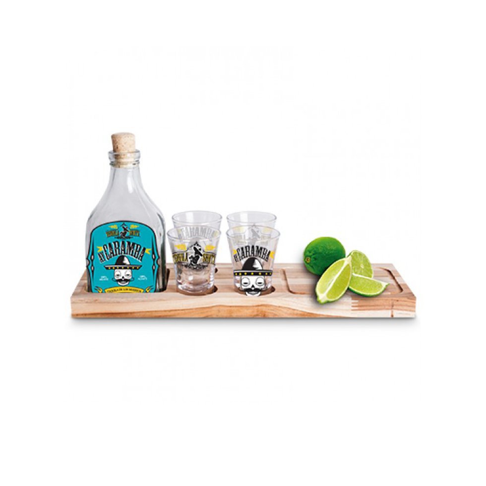 Kit Tequila Com Tábua - Ay Caramba - Vaca Design