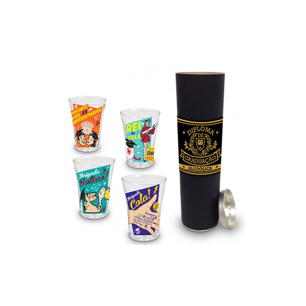Kit Shot Formatura - Distração Da Escola - Vaca Design