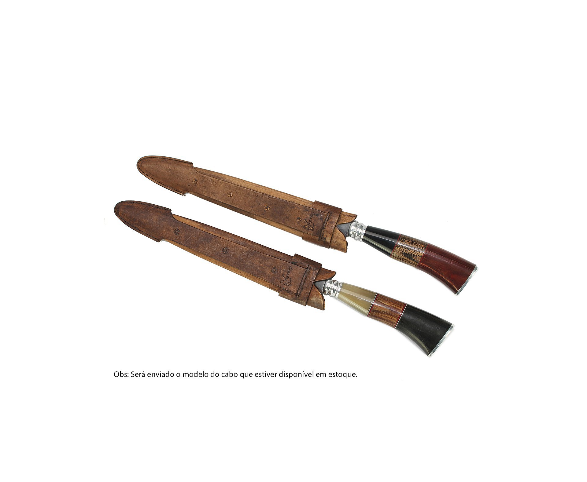 Faca Campeira 9 + Bainha Couro - Cabo Madeira/chifre - Rodeio