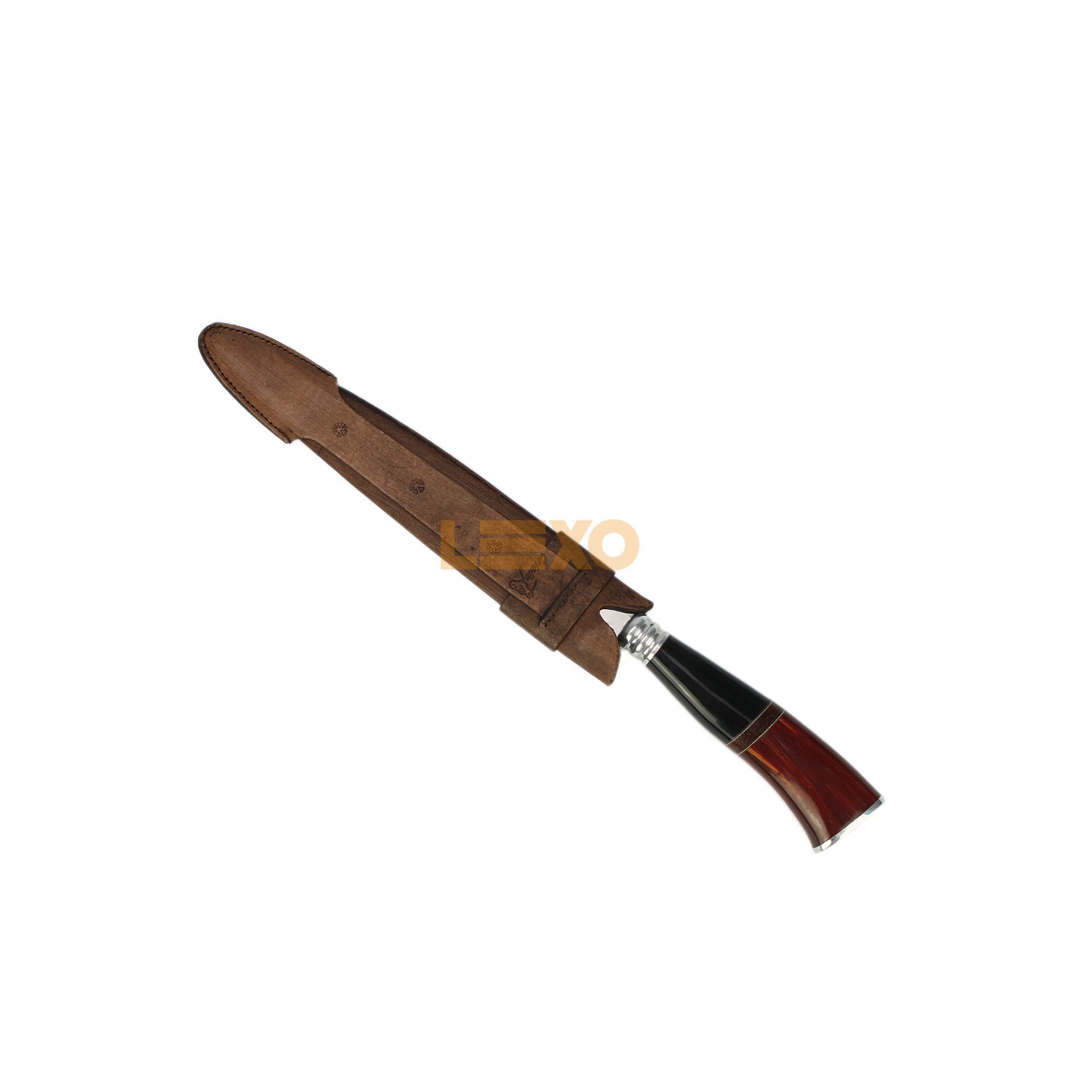 Faca Campeira 5" Cabo Madeira/chifre - Rodeio.