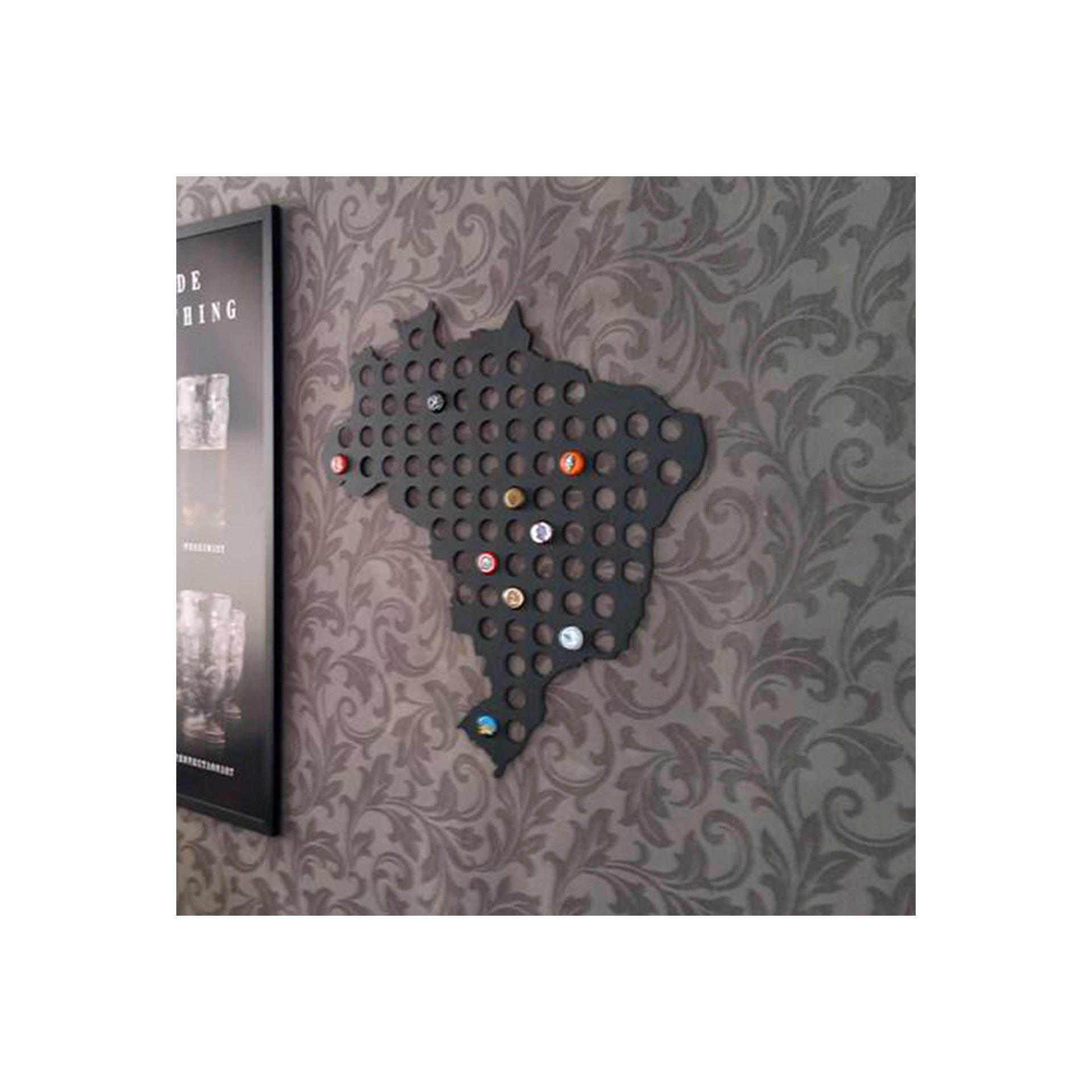 Mapa Porta Tampinhas Do Brasil - Bar Light