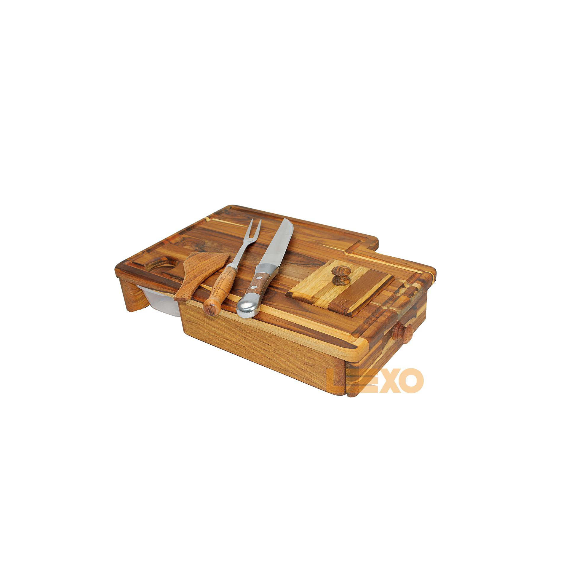 Kit Baby Grill Com Garfo E Faca Rodizio 48x32cm - Roni Grill