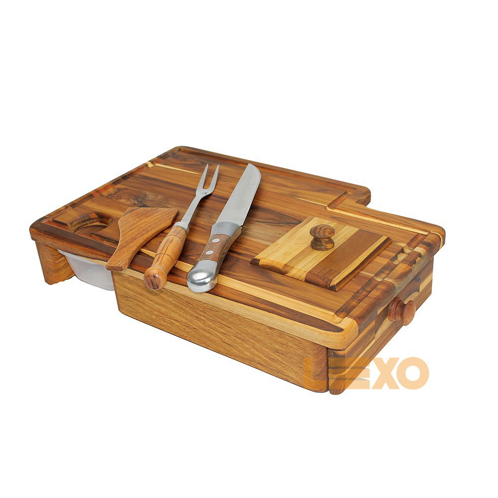 Kit Baby Grill Com Garfo E Faca Rodizio 48x32cm - Roni Grill