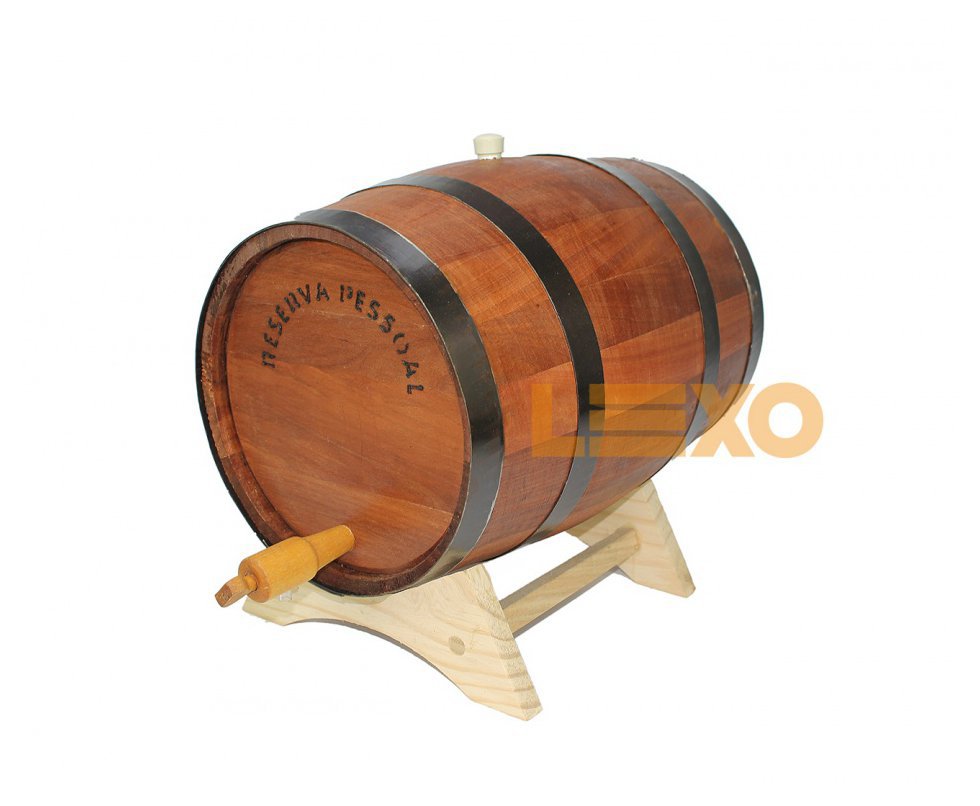 Barril De Jequitibá Vermelho Horizontal 1 Lt - Tanoaria Santo Antônio