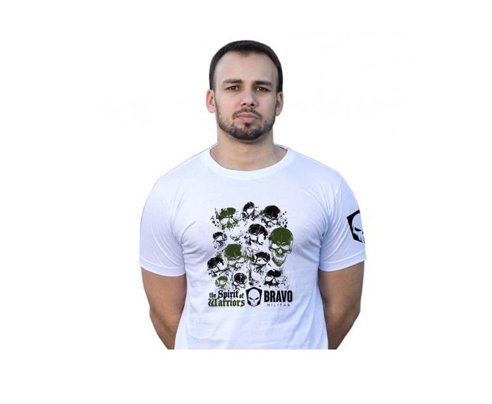 Camiseta Estampada Spirit Of Warriors - Branco - Bravo