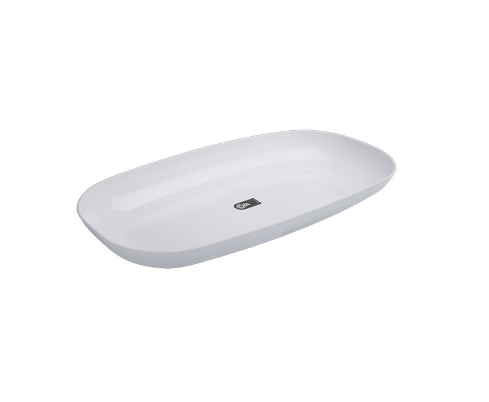 Travessa Plástica Retangular Grande Branca - Coza