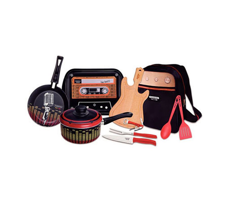 Jogo De Panela Com Kit Para Cozinha Hardcore Rock N Cook 10 Peças - Tramontina