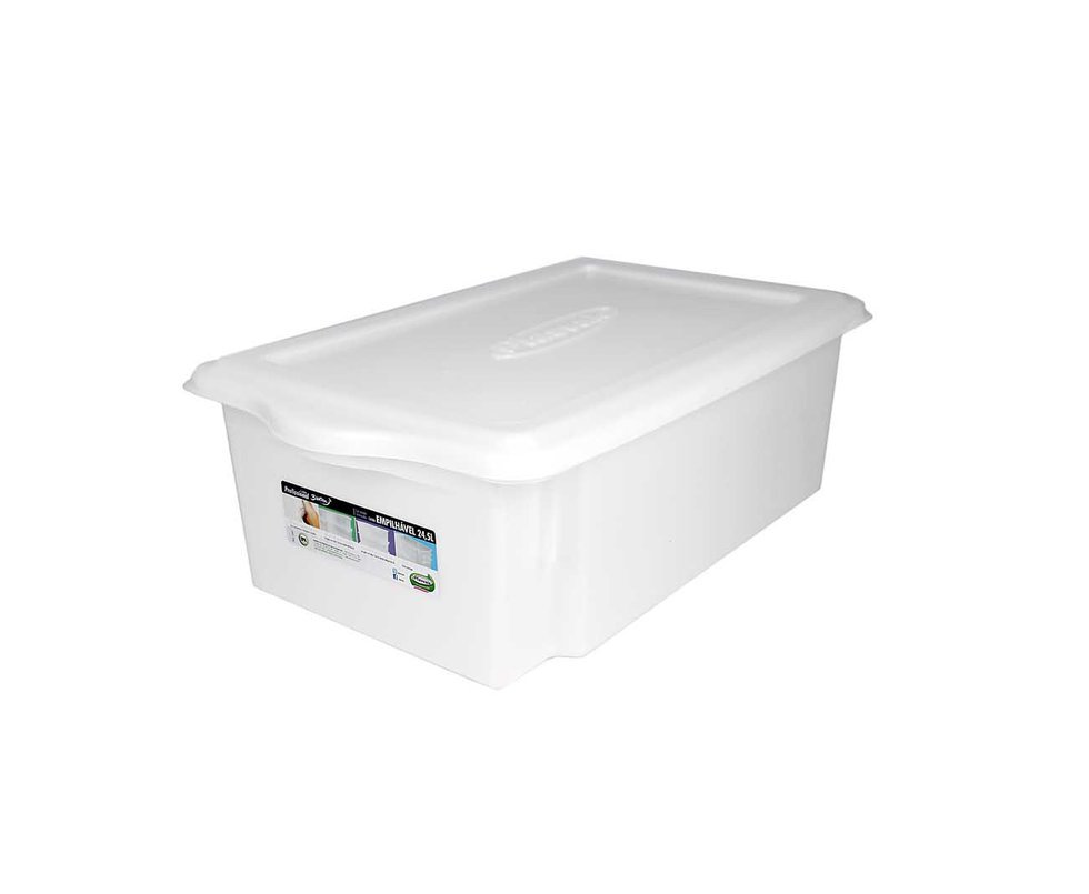 Caixa Empilhável C/tampa 24,5l - Plasvale