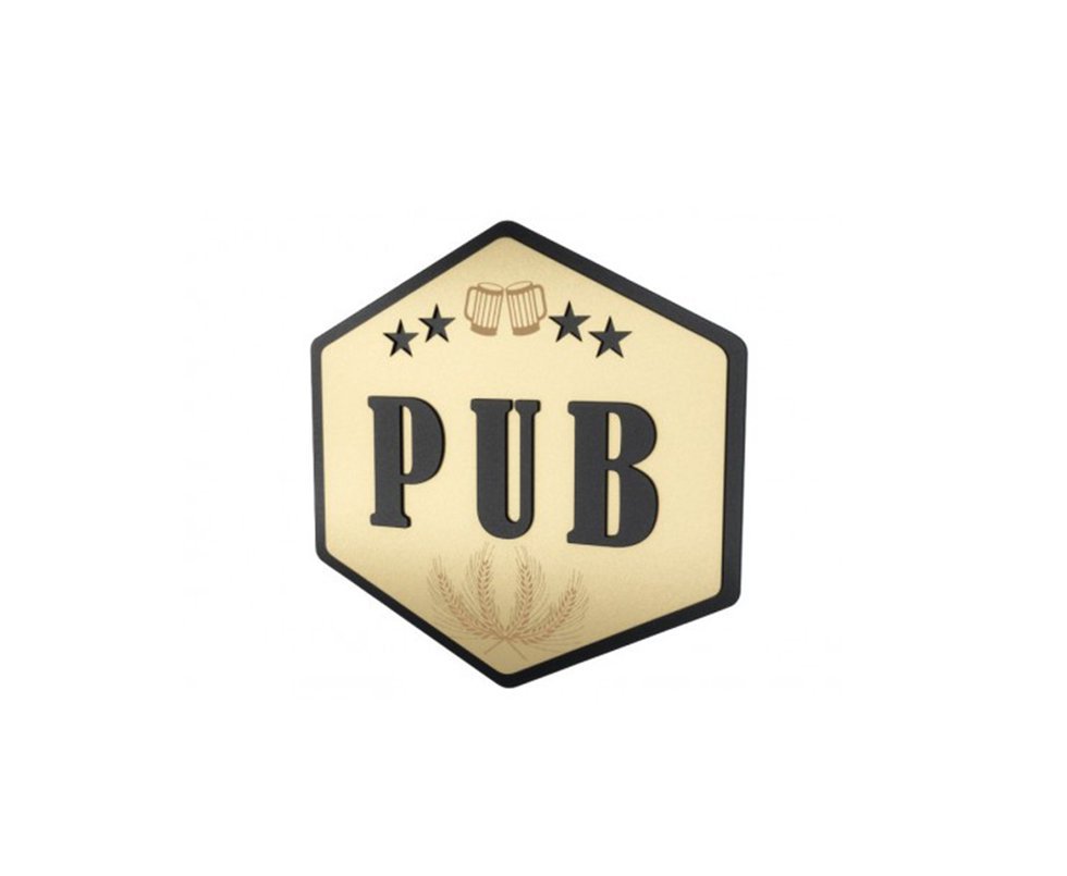 Quadro Decorativo Pub 38 X 38- Geton
