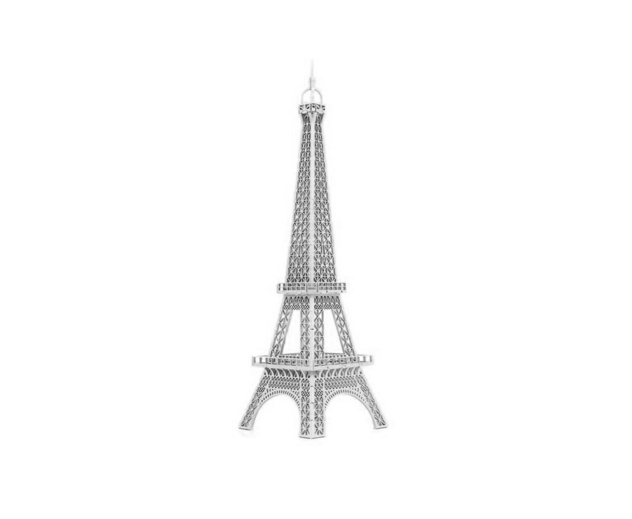 Mini Torre Eiffel Mod 01 - M - Prata - Geton
