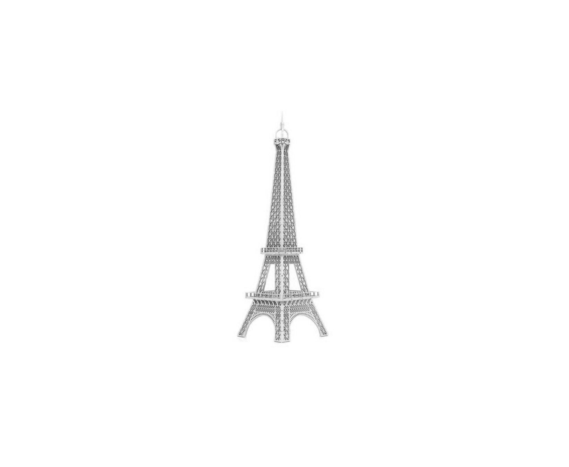 Mini Torre Eiffel Mod 01 - M - Prata - Geton