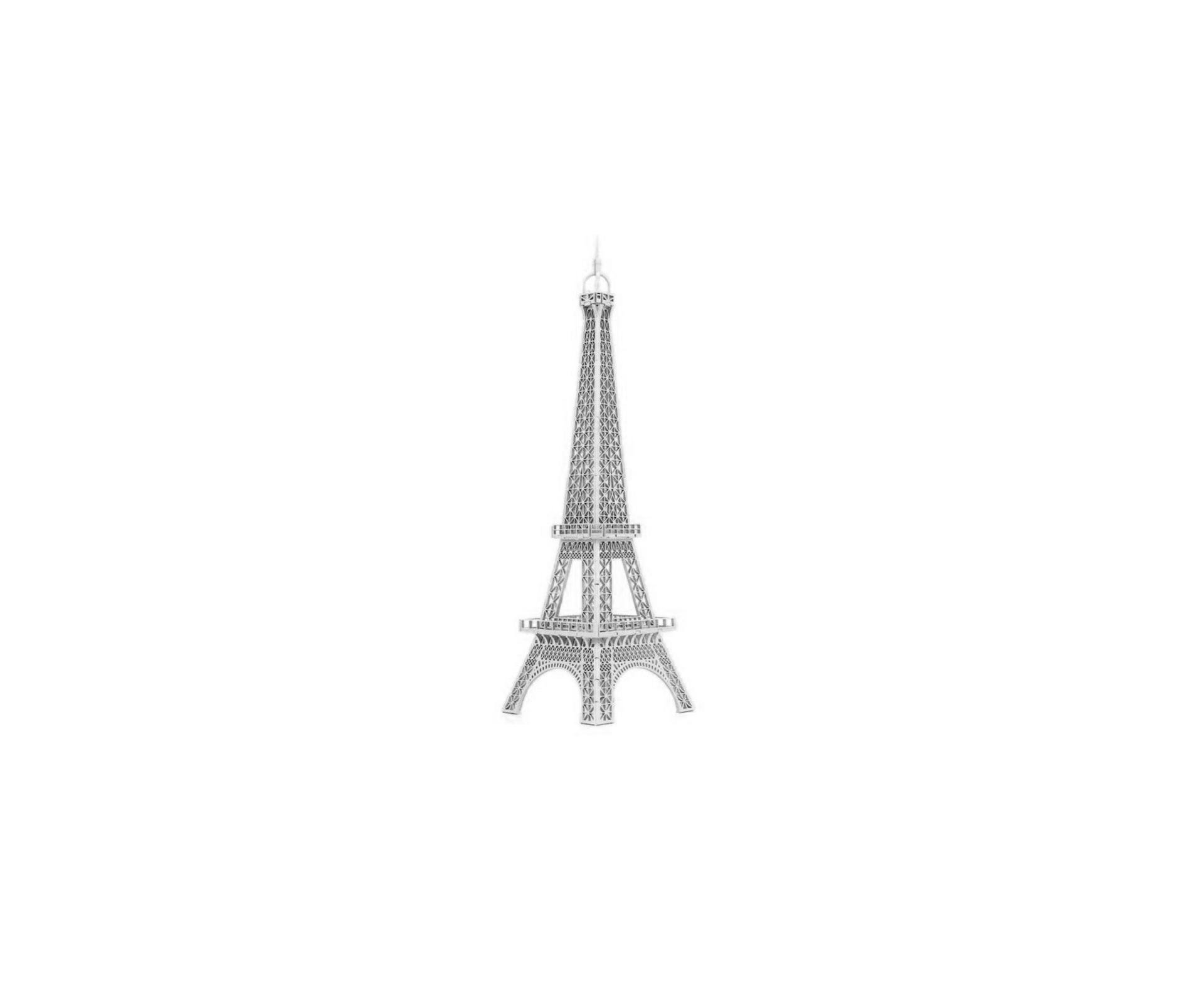 Mini Torre Eiffel Mod 01 - P - Prata - Geton