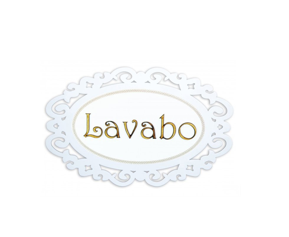 Quadro Artistico Lavabo Branco - Geton