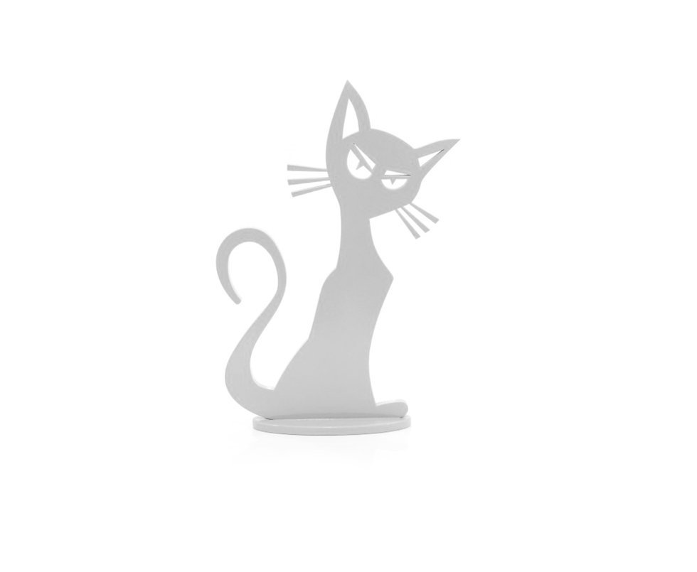 Adorno Gato Mod 02 Branco - Geton