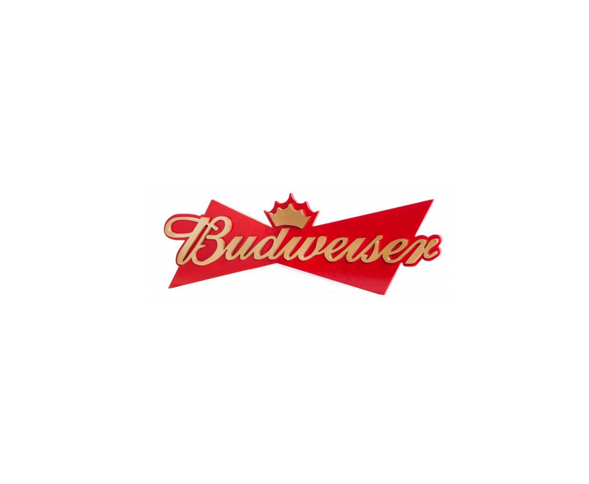 Quadro Decorativo Logo Budweiser 40 X 40cm Geton