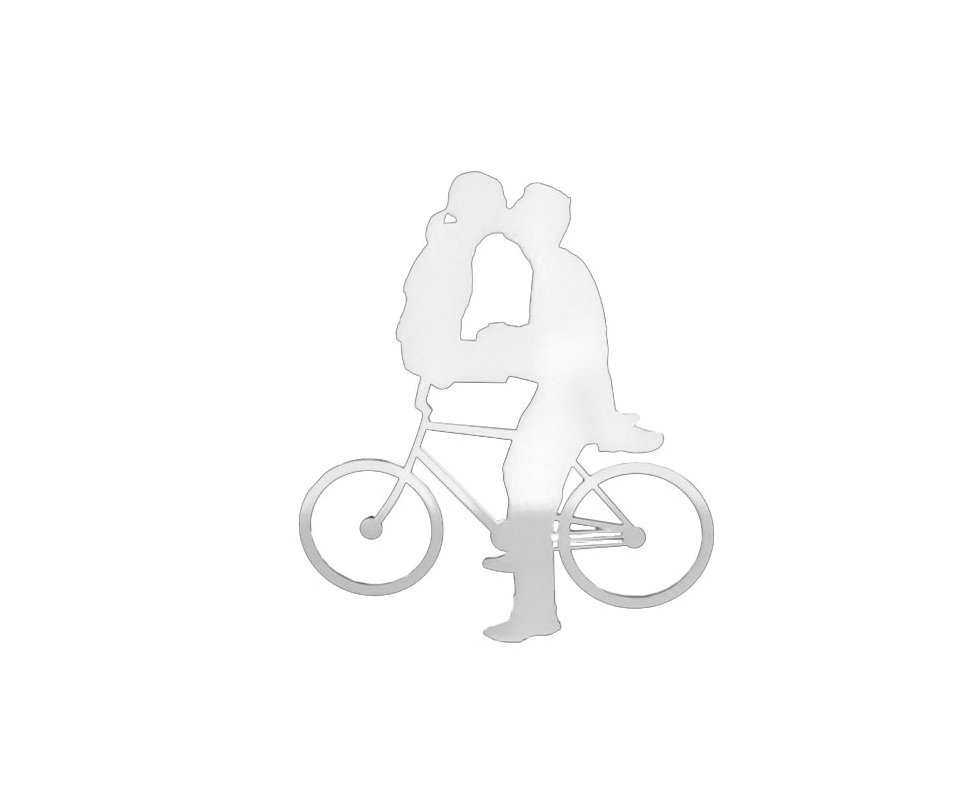 Quadro Artistico Casal Bicicleta Branco - G - Geton