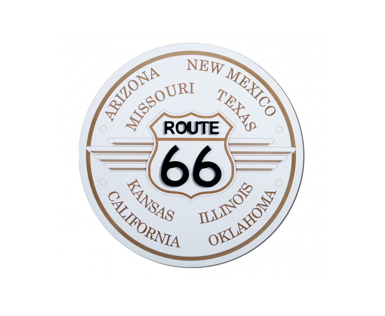 Quadro Bebida Route 66 Branco - Geton