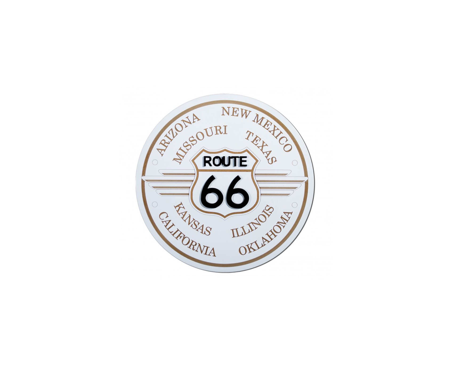 Quadro Bebida Route 66 Branco - Geton