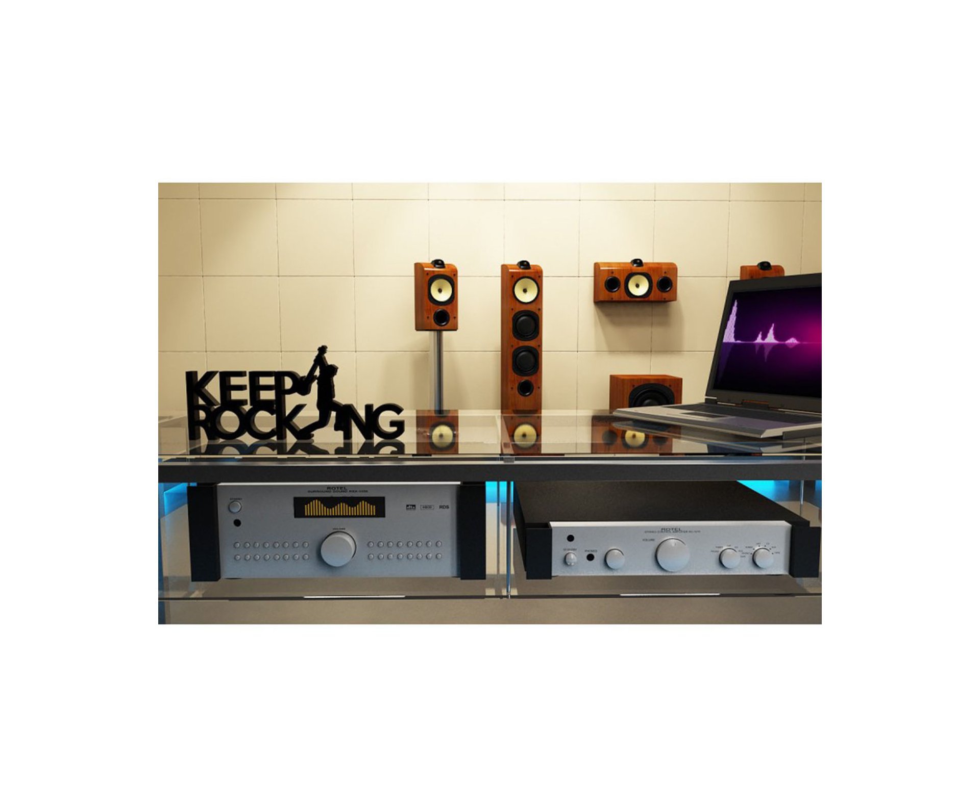 Palavra Keep Rocking 18mm - Geton