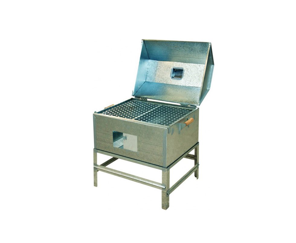 Churrasqueira Zatti Zincada Com Tampa - 63cm Altura, 50cm Comp. E 40cm Largura