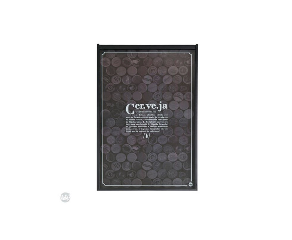 Quadro De Tampinhas - Slim - Dicionario Da Cerveja - Uatt