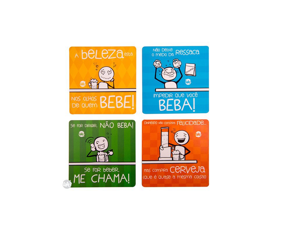 Porta Copos Mdf - Frases De Boteco - Uatt