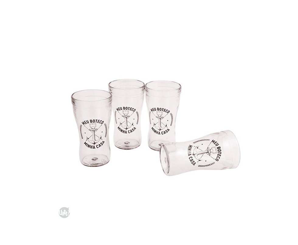 Conjunto De Copos (4un) - Meu Boteco Minha Casa - Uatt