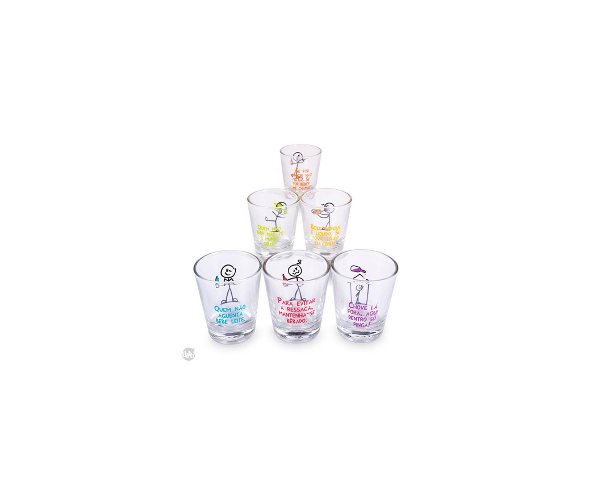 Conjunto Shot (6un) Frases De Boteco - Uatt