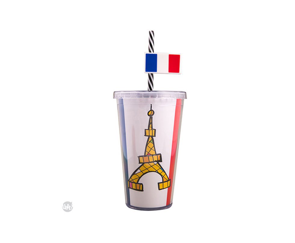 Copo Canudo Com Acessorio - Paris - Uatt