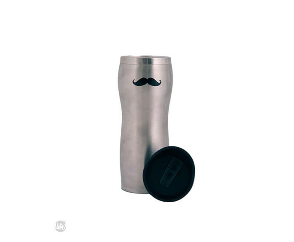 Copo Termico Preto - Mustache - Uatt