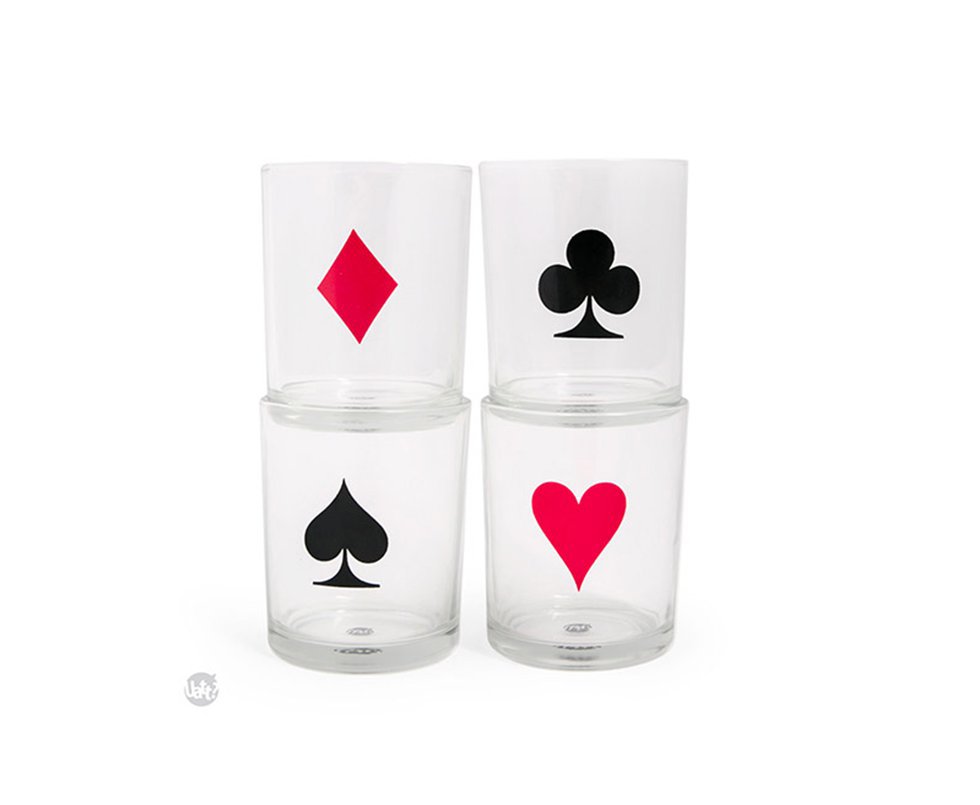 Kit Quatro Copos Whisky - Poker Night - Uatt