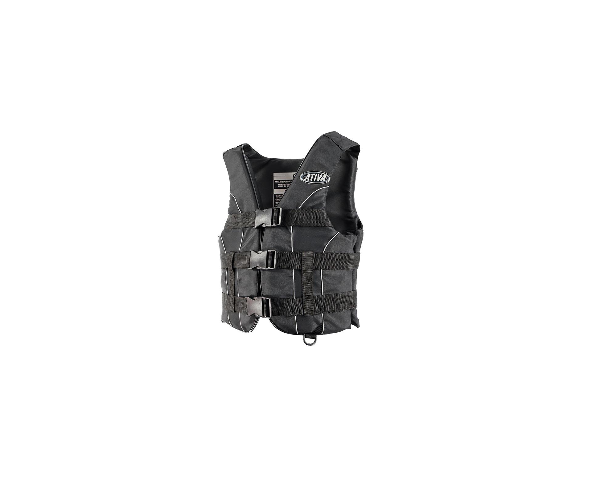 Colete Salva Vidas Nautico Ativa 55 - Preto - Ativa - P