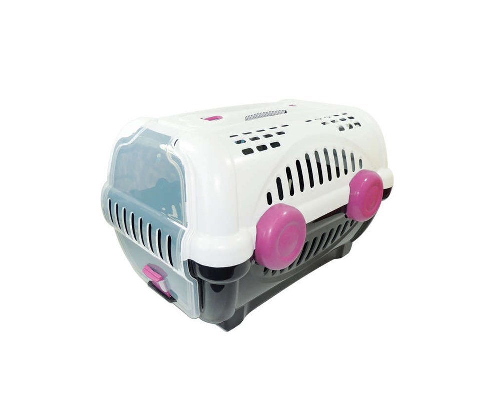 Caixa De Transporte Luxo N3 - Branca/rosa - Furacãopet