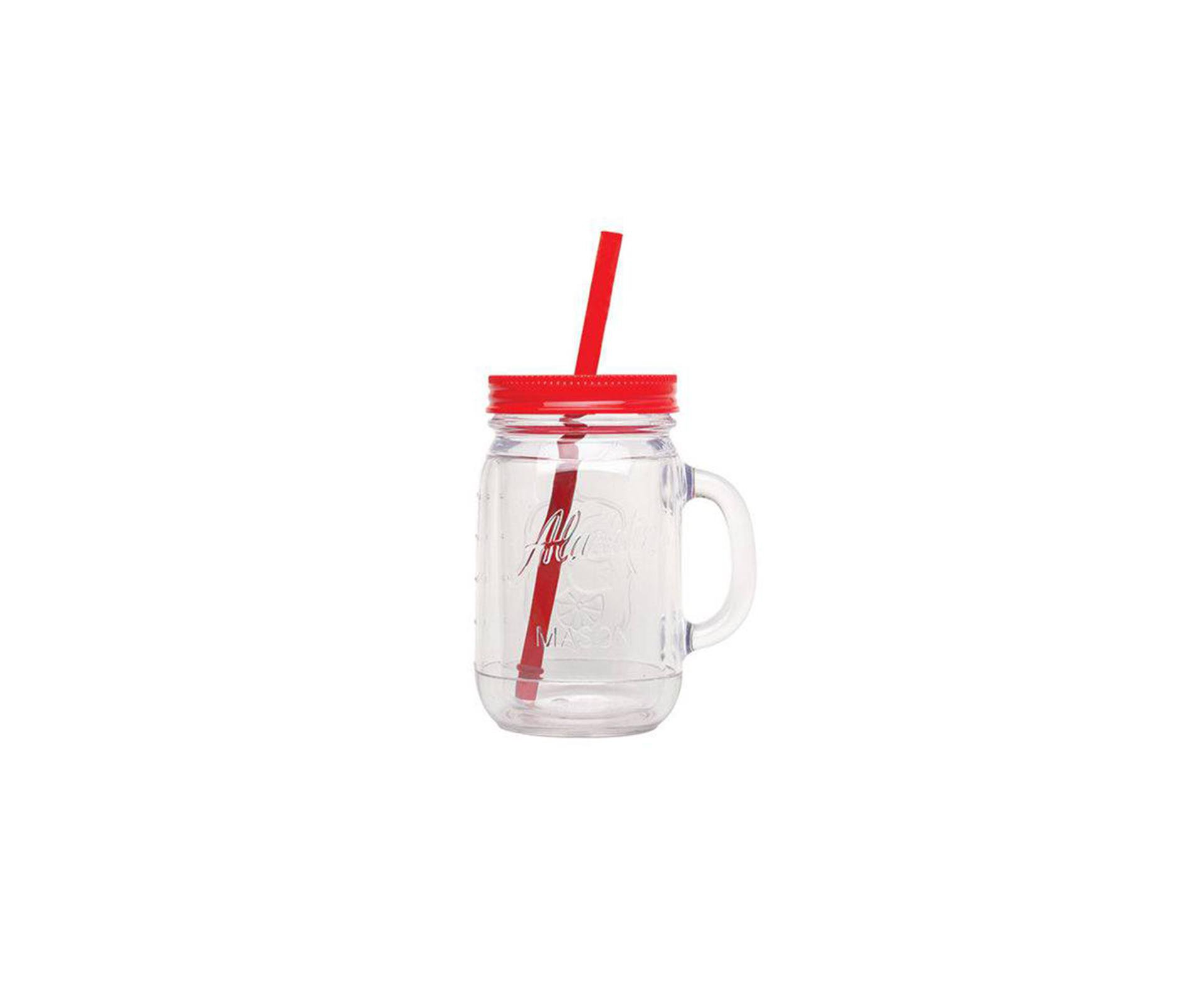 Caneca Termica Classic Mason 0.473l Transp C/ Vermelho - Aladdin