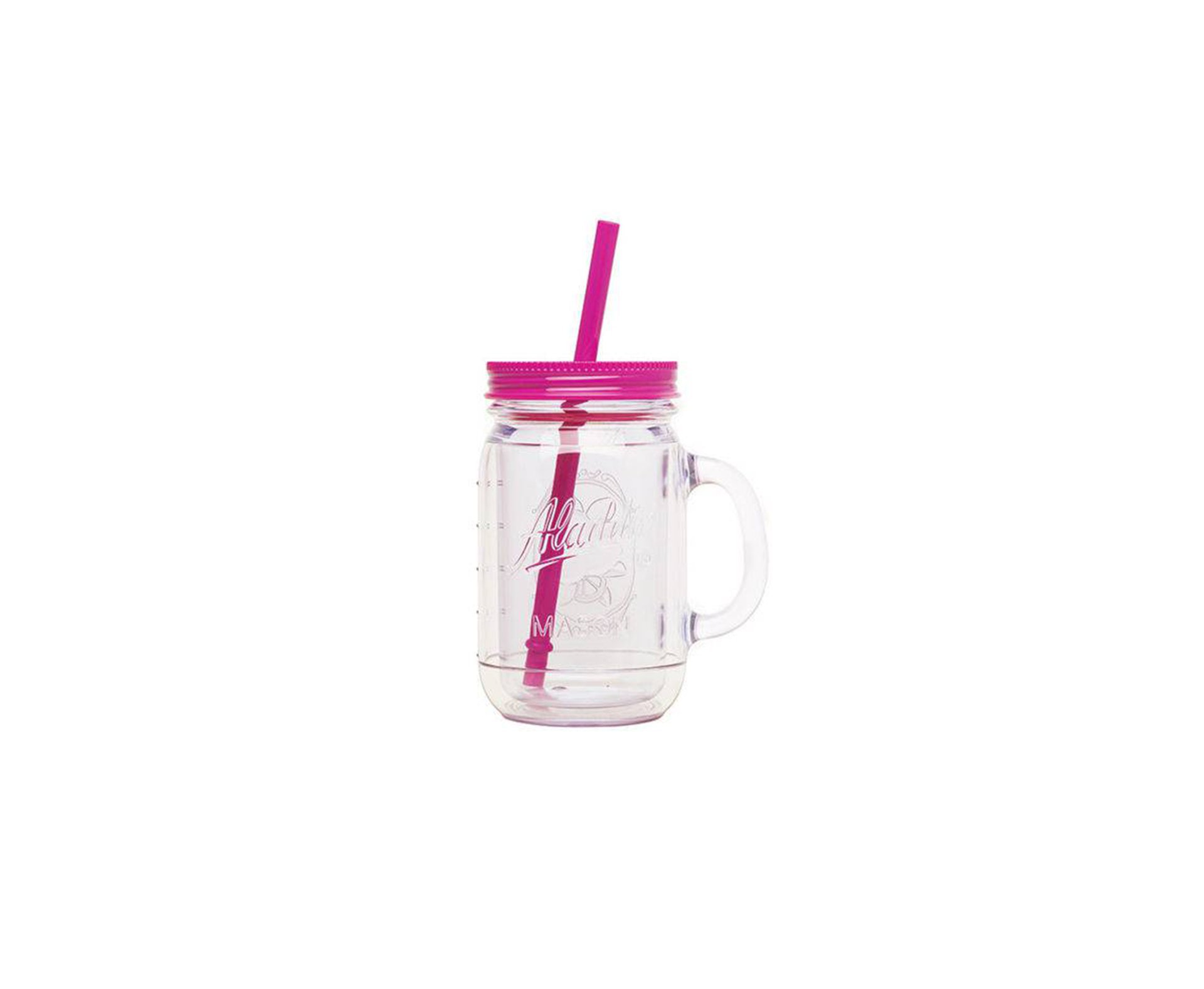 Caneca Termica Classic Mason 0.473l Transp C/ Pink - Aladdin