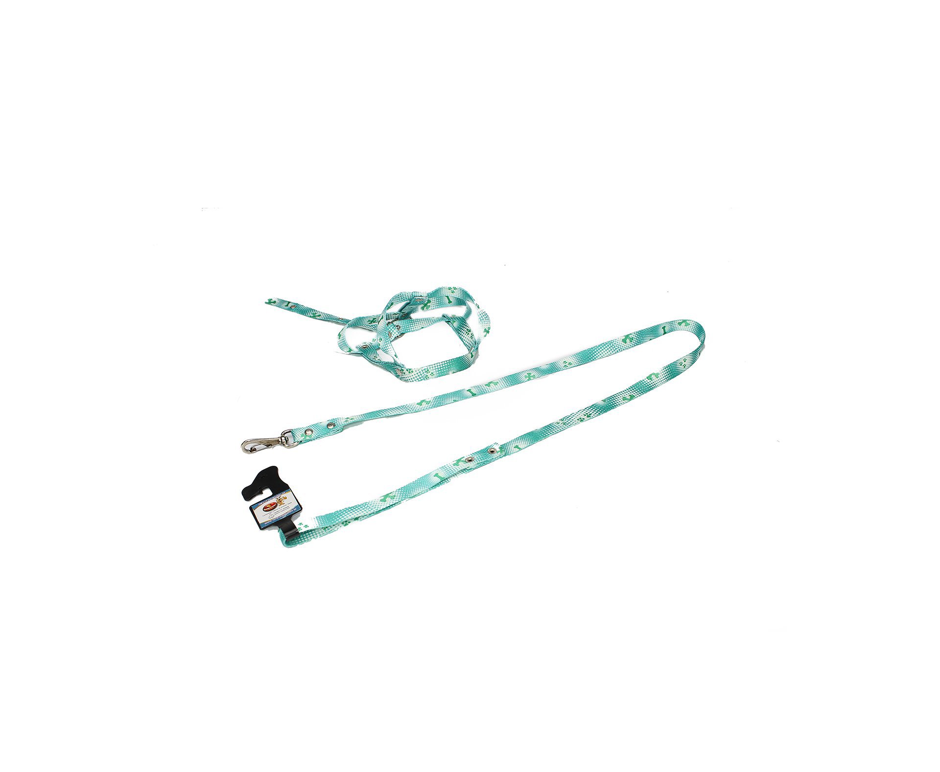 Conjunto De Guia Para Cachorro Com Peitoral N4 Cores Variadas - Furacãopet - Verde