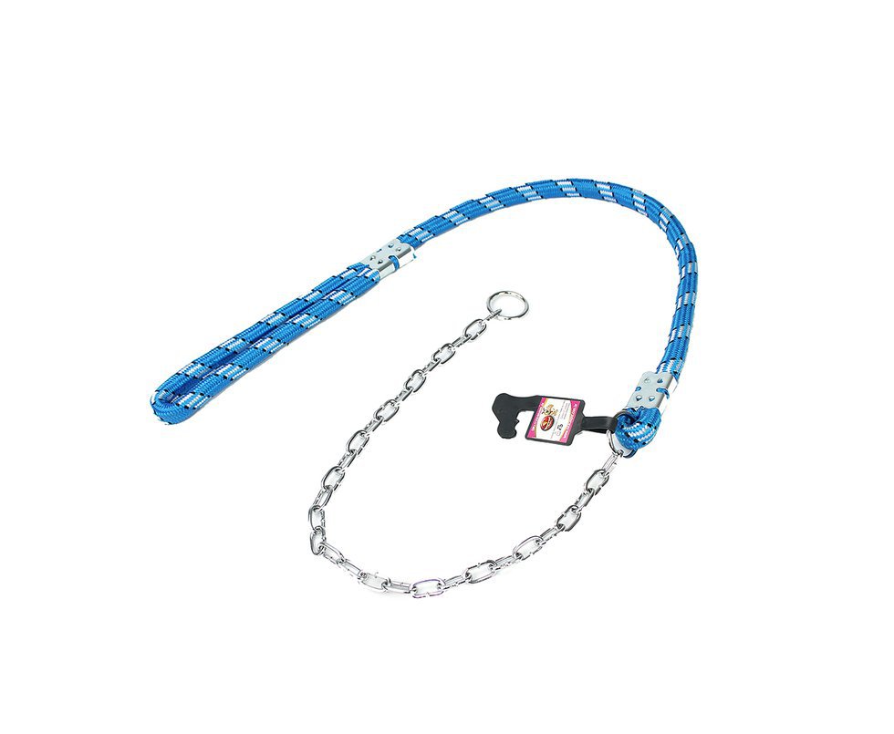 Guia Corda C/ Enforc. Elo Curto 1,00m (16mm) Azul - Furacãopet