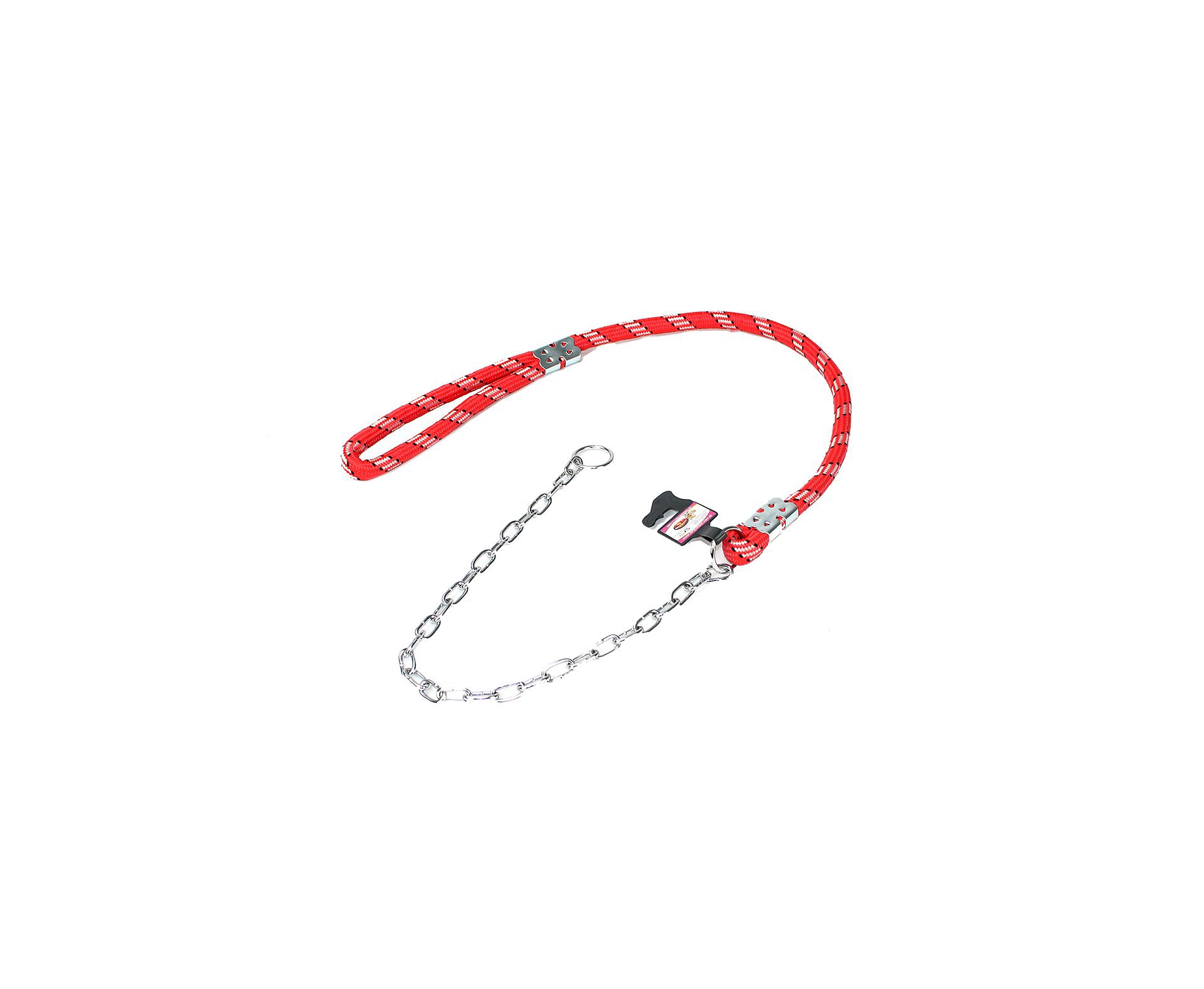 Guia Corda C/ Enforc. Elo Curto 1,00m (16mm) Vermelho - Furacãopet