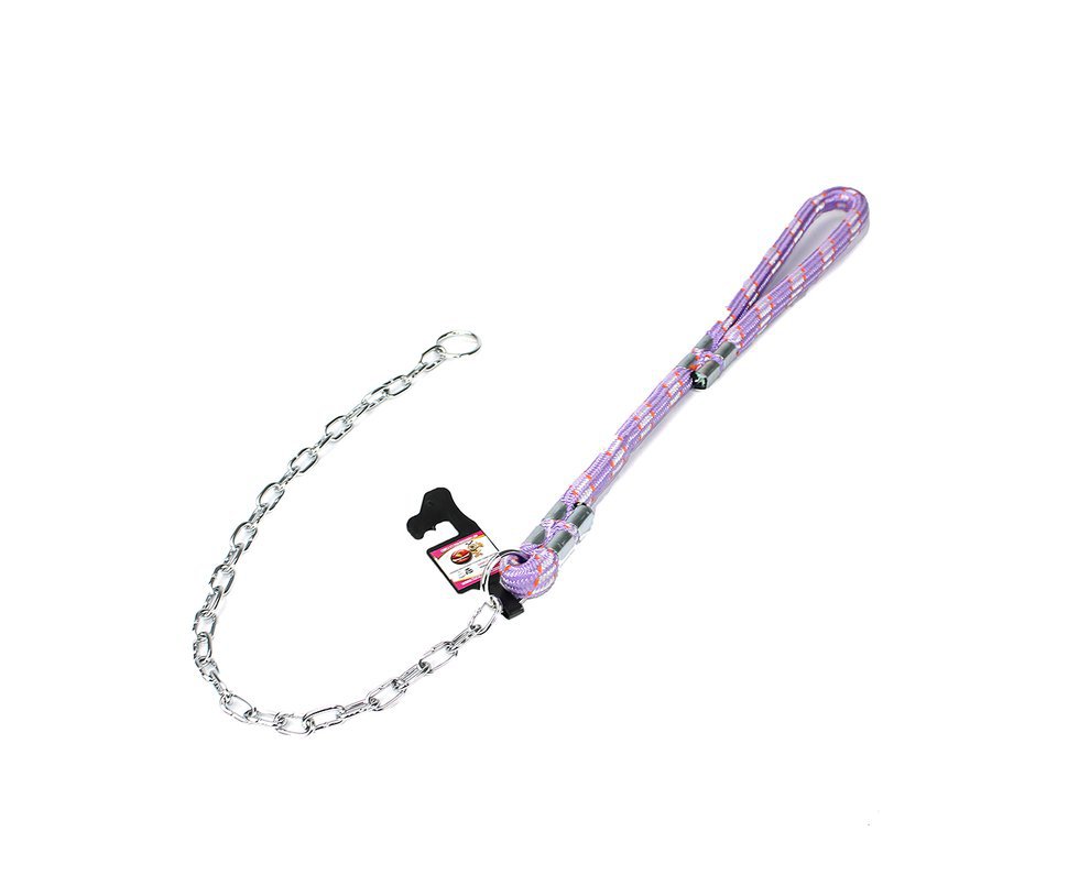 Guia Corda C/ Enforc. Elo Curto 60cm (16mm) Lilás - Furacãopet