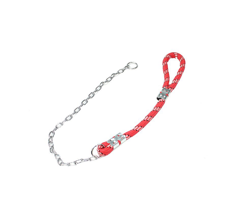Guia Corda C/ Enforc. Elo Curto 60cm (16mm) Vermelho - Furacãopet