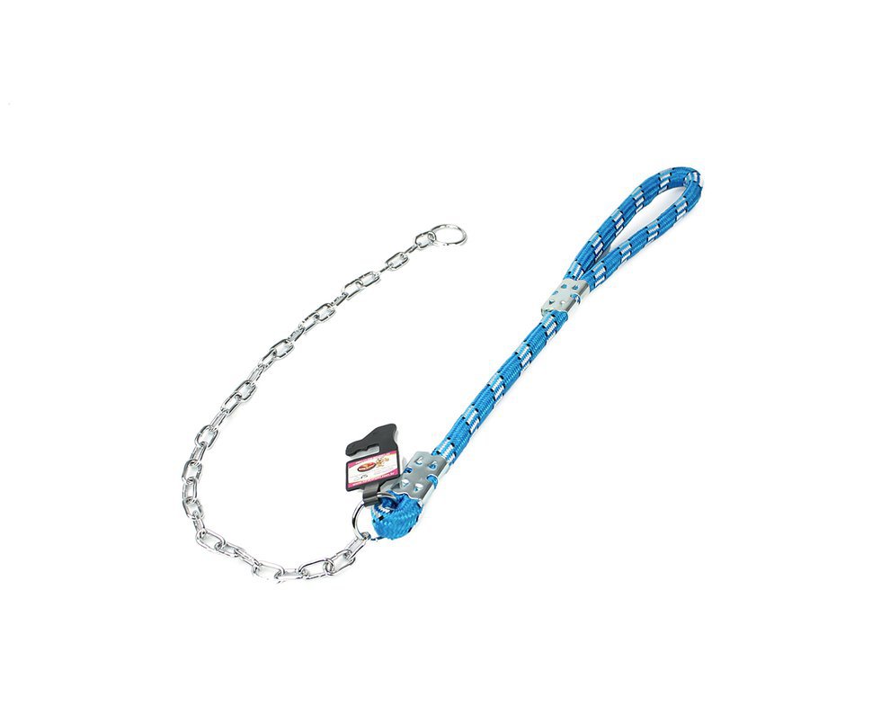 Guia Corda C/ Enforc. Elo Curto 60cm (16mm) Azul - Furacãopet