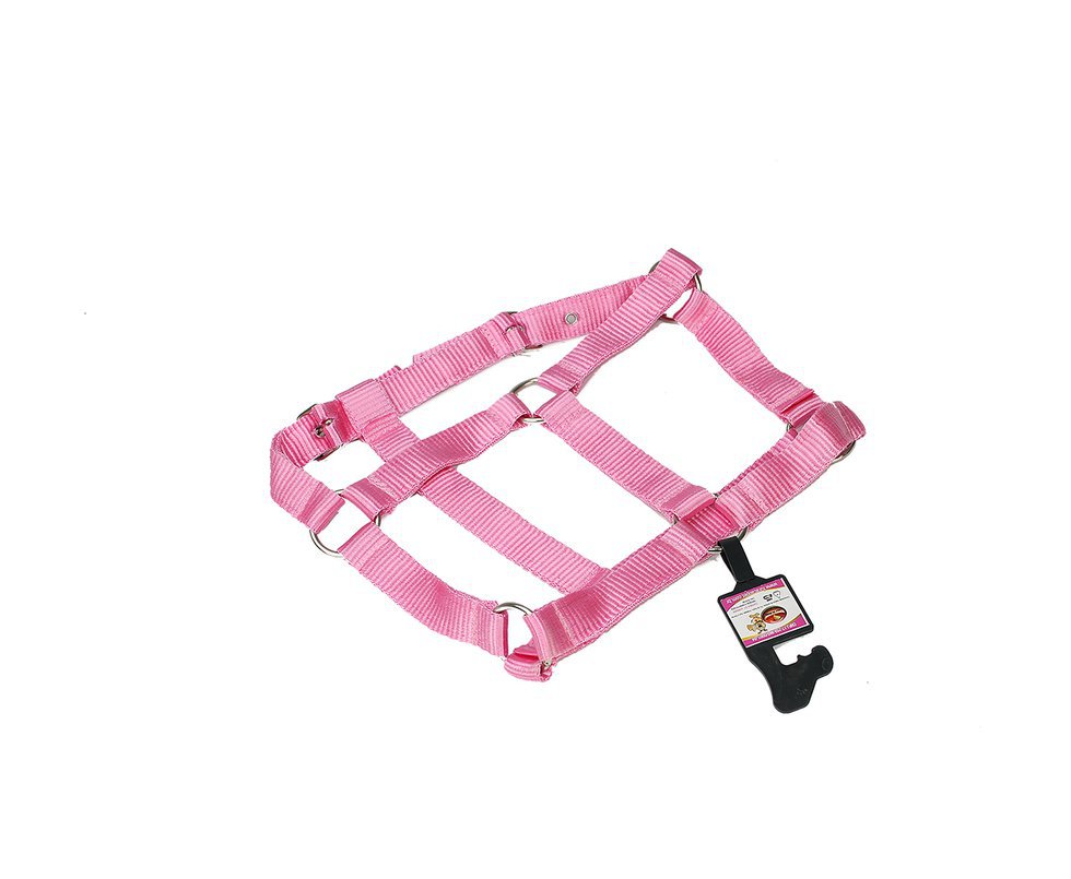 Peitoral De Tração De Nylon N1 Rosa - M - Furacãopet