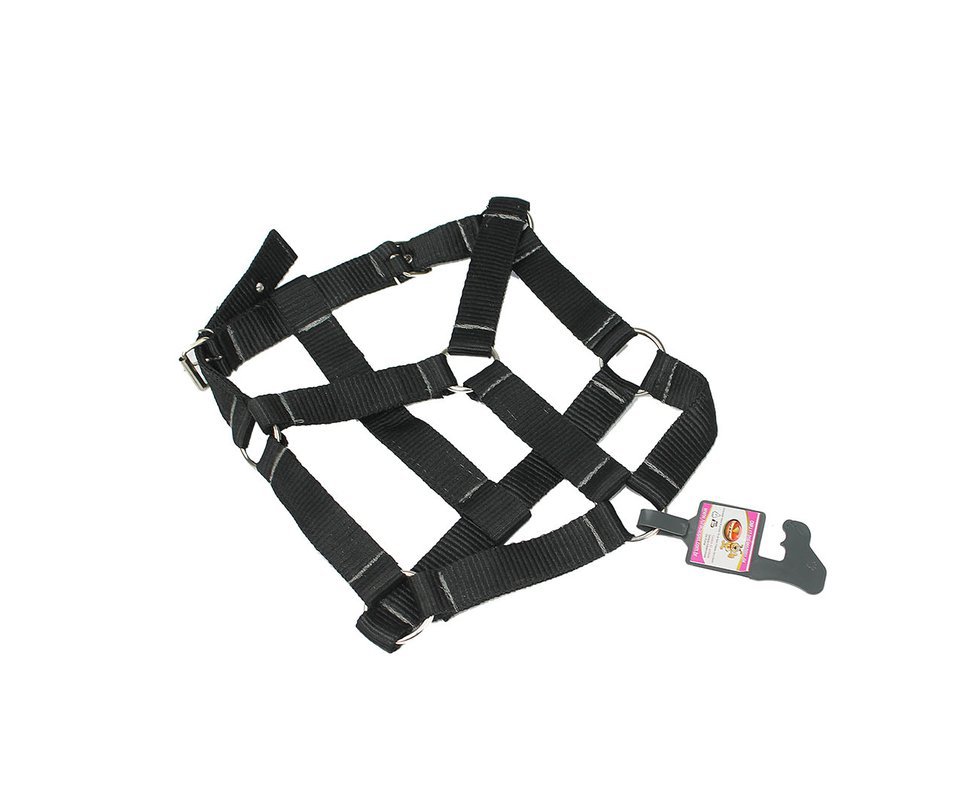 Peitoral De Tração De Nylon N1 Preta - M - Furacãopet