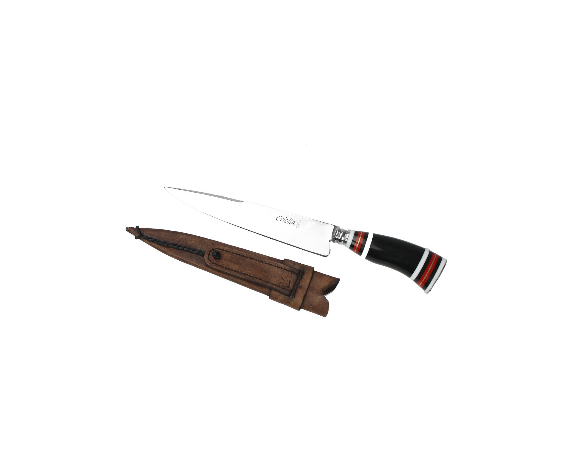Faca Forjada 8" Cabo Madeira E Chifre - Criolla