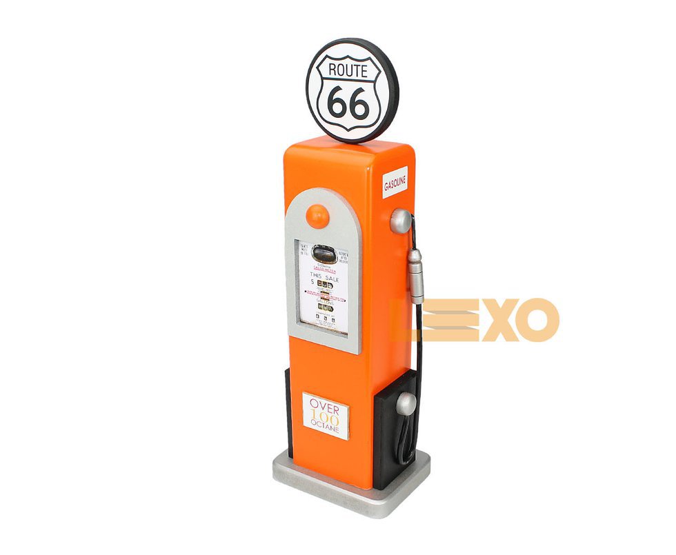 Cofre Bomba De Gasolina Pequeno Route 66 Laranja - Schiocheti & Nassar
