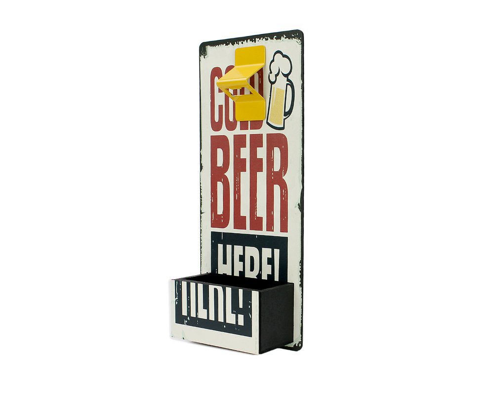 Abridor De Garrafa Para Parede Cold Beer - Bar Ligth