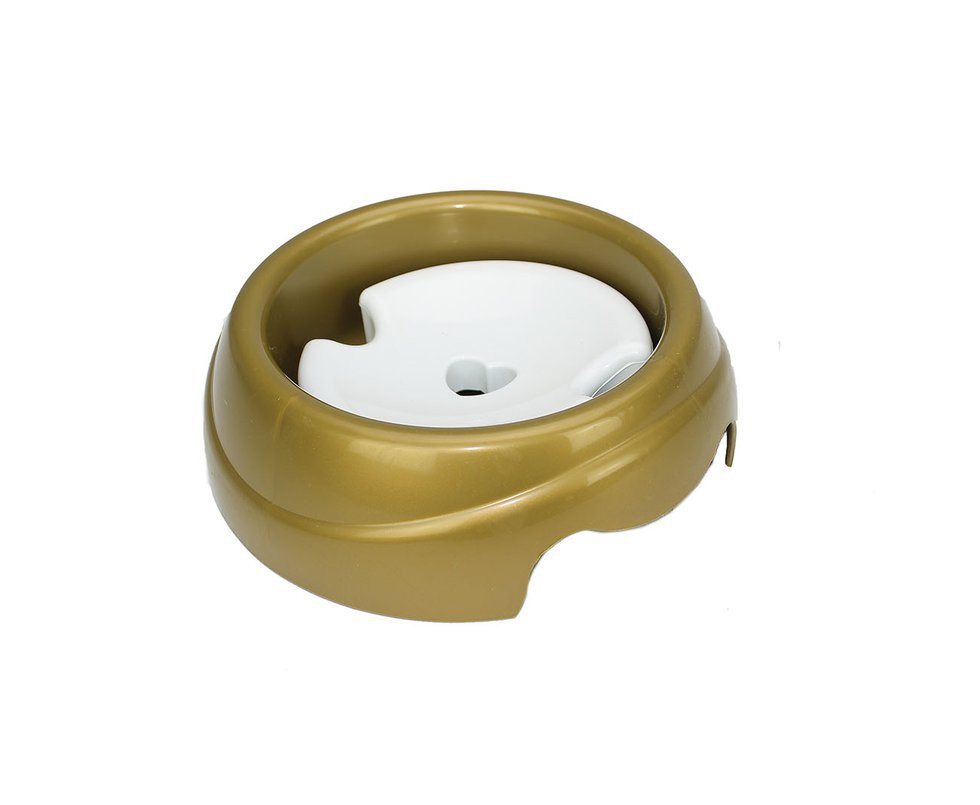Bebedouro Especial P/cães Pelo Longo 1000ml Dourado - Furacão
