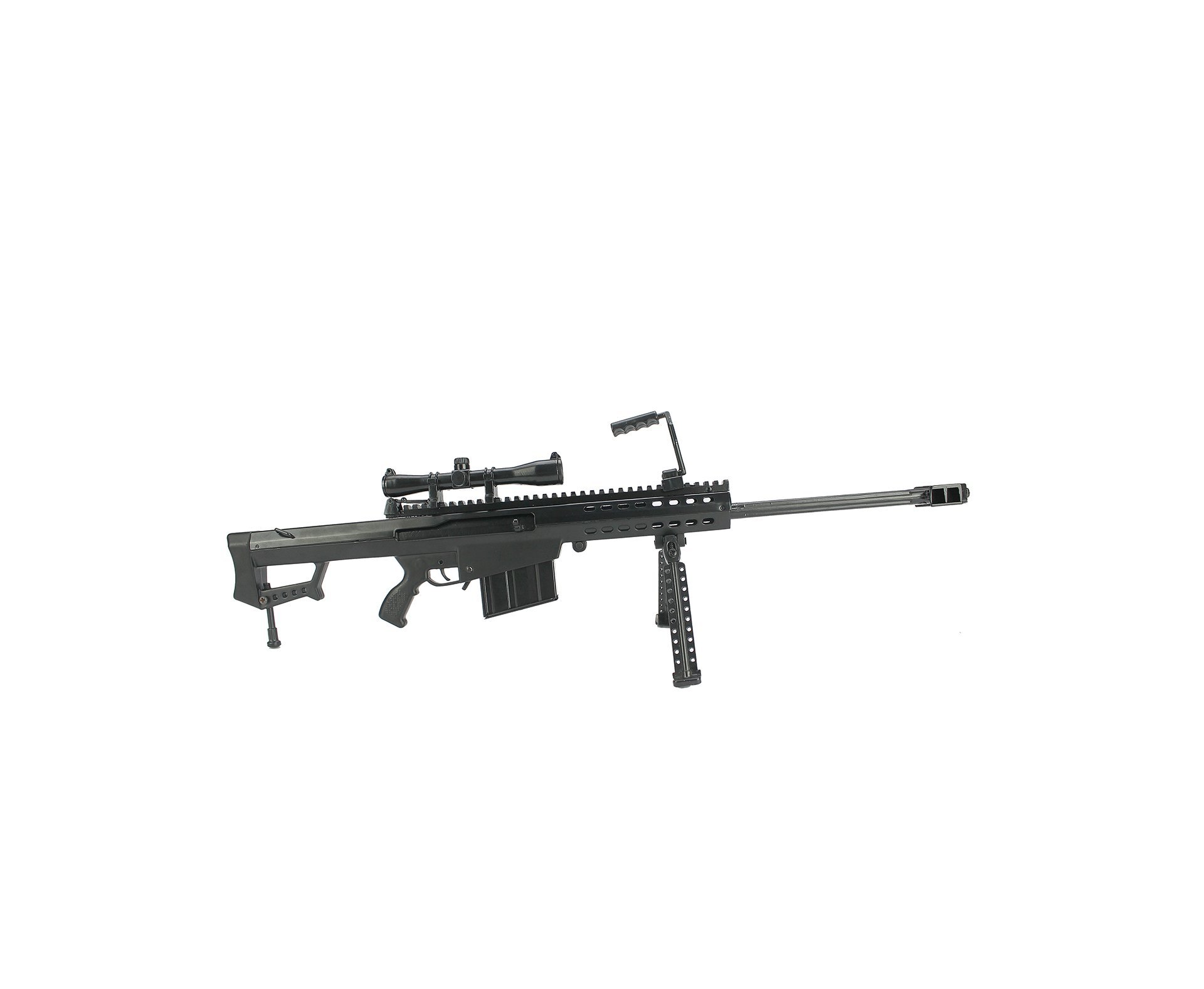 Rifle Sniper Barret Miniatura Metálica  Trilho Longo - Arsenal Guns